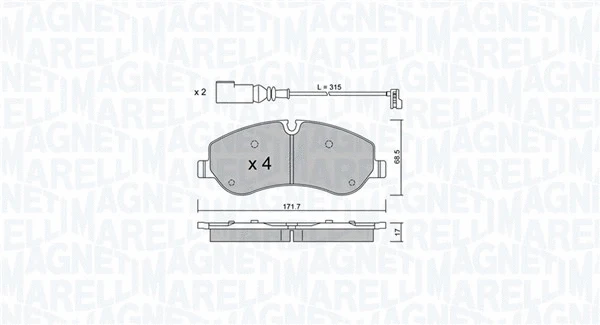 Brake Pad Set, disc brake (363916061165)