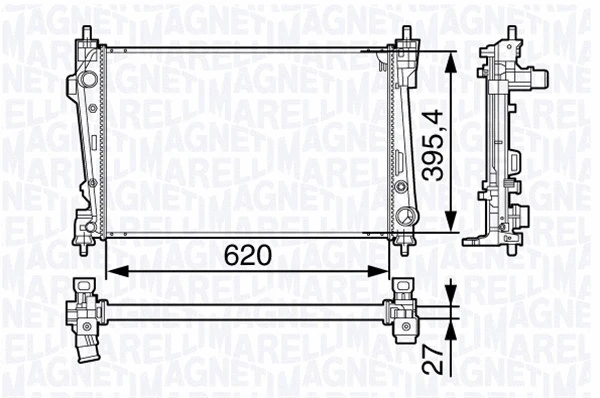 Radiator, engine cooling (350213131300)