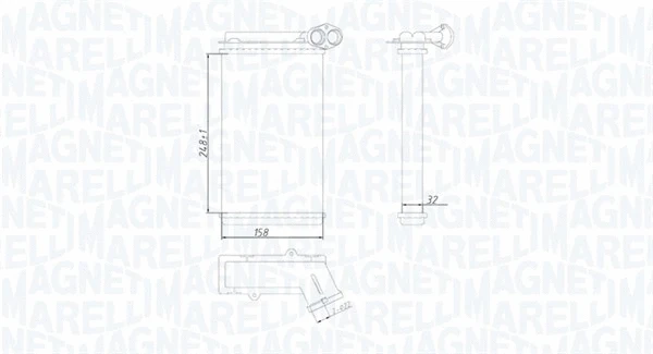 Heat Exchanger, interior heating (350218422000)