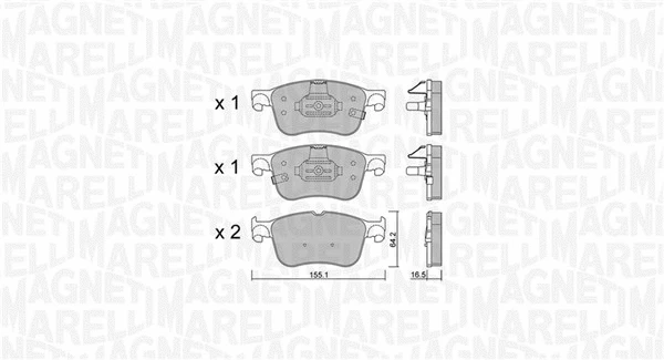 Brake Pad Set, disc brake (363916061216)