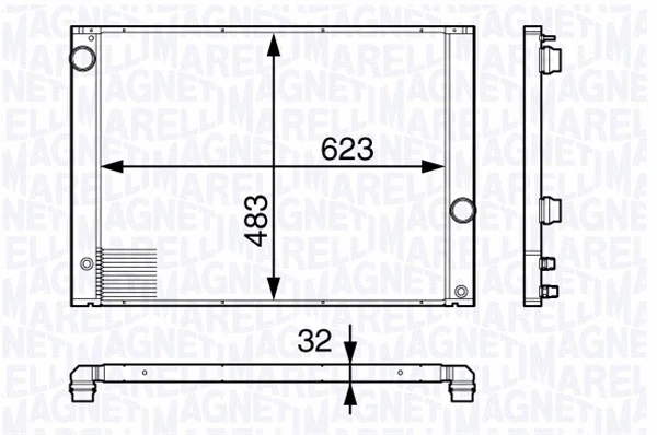 Radiator, engine cooling (350213139100)