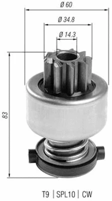Pinion, starter (940113020391)