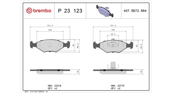 Brake Pad Set, disc brake