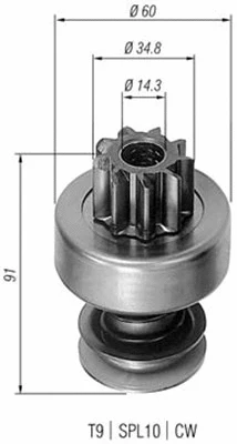 Pinion, starter (940113020204)