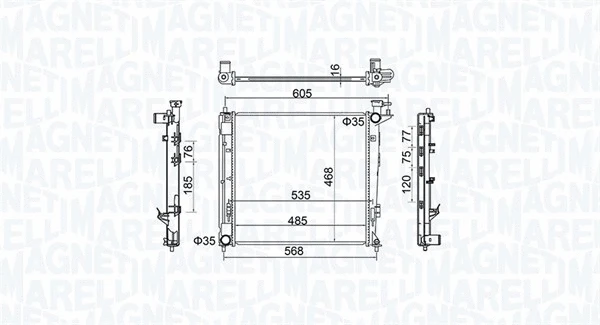 Radiator, engine cooling (350213160500)