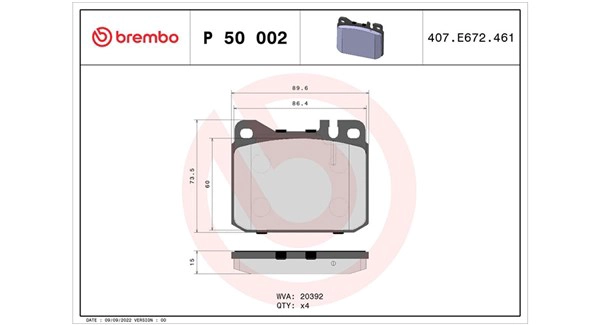Brake Pad Set, disc brake