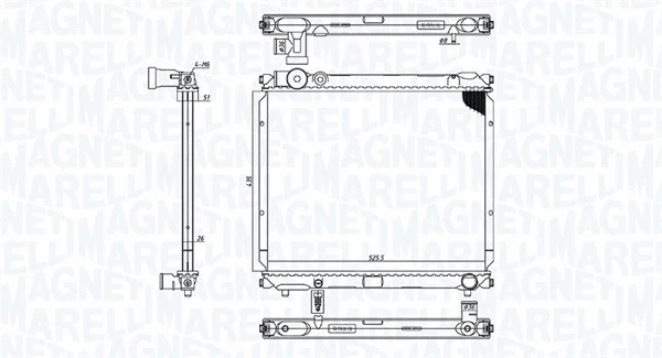 Radiator, engine cooling (350213185900)
