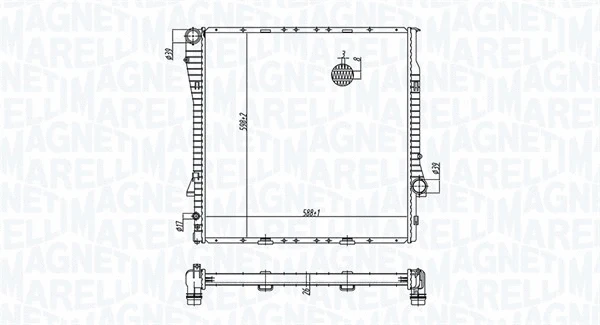 Radiator, engine cooling (350213177700)