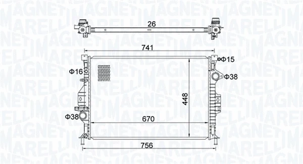Radiator, engine cooling (350213157700)