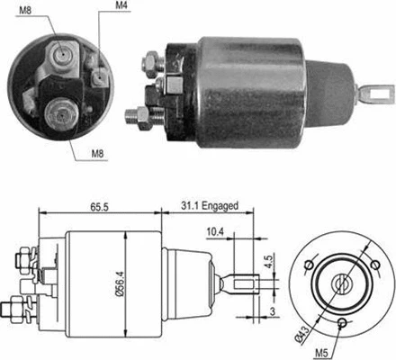 Solenoid Switch, starter (940113050418)