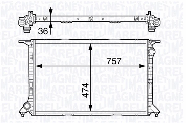 Radiator, engine cooling (350213141700)