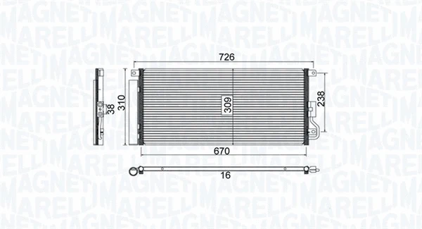 Condenser, air conditioning (350203807000)