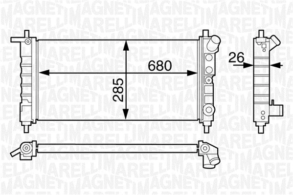 Radiator, engine cooling (350213124400)