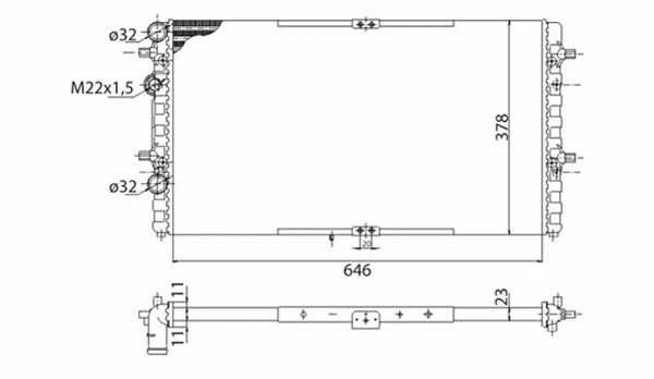 Radiator, engine cooling (350213816003)