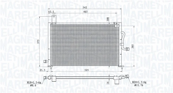 Condenser, air conditioning (350203885000)