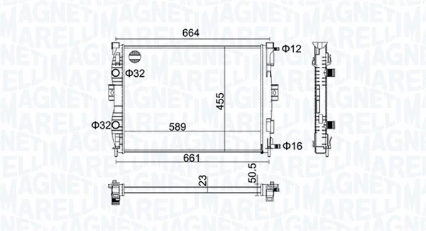 Radiator, engine cooling (350213160600)