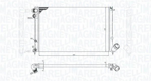 Radiator, engine cooling (350213200100)