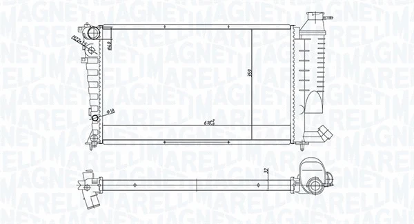 Radiator, engine cooling (350213168400)