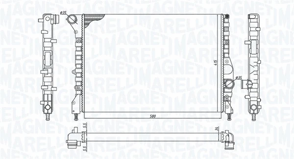 Radiator, engine cooling (350213184200)