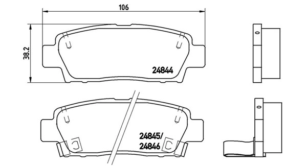 Brake Pad Set, disc brake (363700483111)