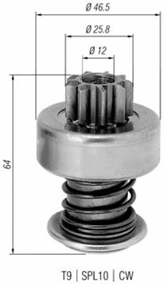 Pinion, starter (940113020278)