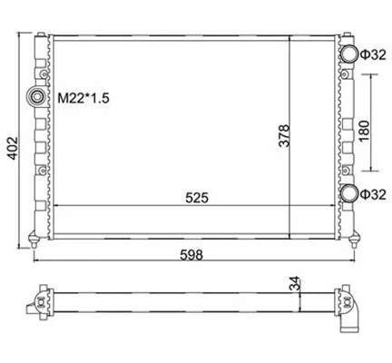 Radiator, engine cooling (359000300720)