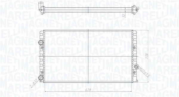 Radiator, engine cooling (350213190700)