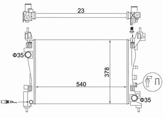 Radiator, engine cooling (359000391310)