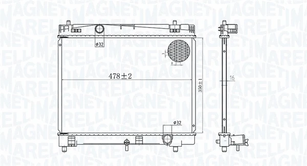 Radiator, engine cooling (350213167600)