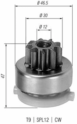 Pinion, starter (940113020410)