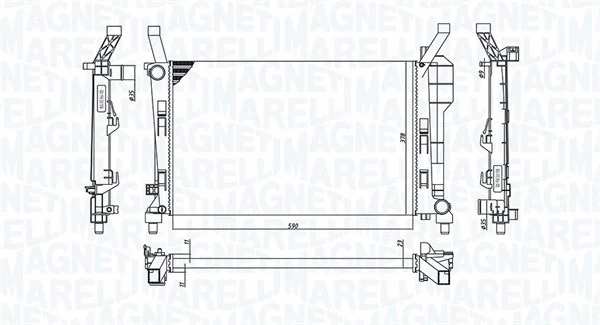 Radiator, engine cooling (350213126200)