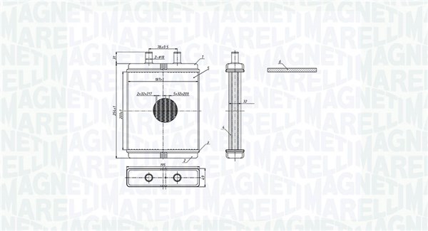 Heat Exchanger, interior heating (350218308000)