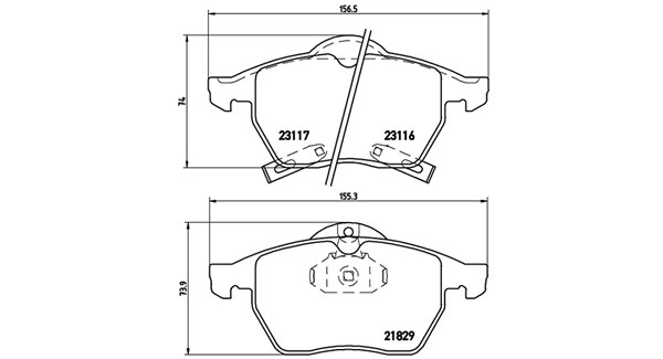 Brake Pad Set, disc brake (363700459029)