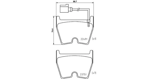 Brake Pad Set, disc brake (363700585152)
