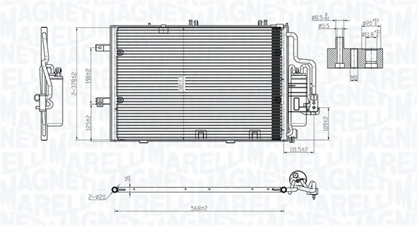 Condenser, air conditioning (350203770000)