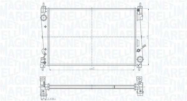 Radiator, engine cooling (350213184300)