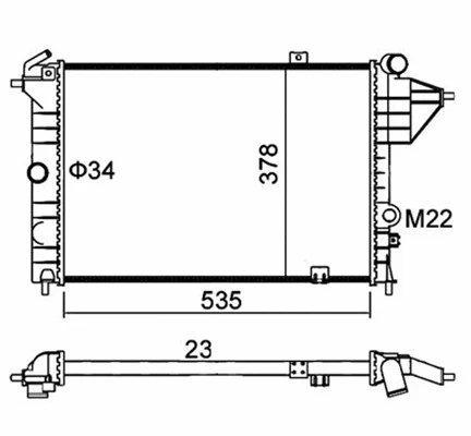 Radiator, engine cooling (359000300350)