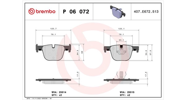 Brake Pad Set, disc brake