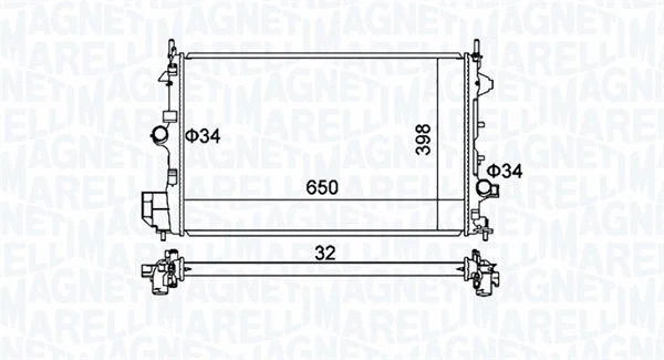Radiator, engine cooling (350213173700)