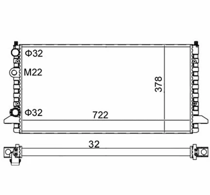 Radiator, engine cooling (359000300540)