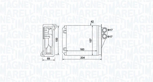 Heat Exchanger, interior heating (350218481000)