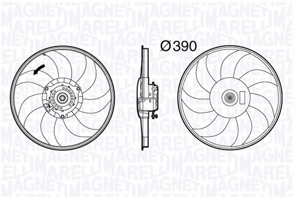 Fan, engine cooling (069422589010)