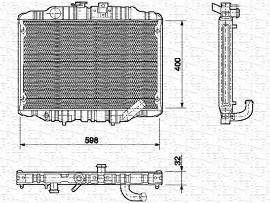 Radiator, engine cooling (350213550000)