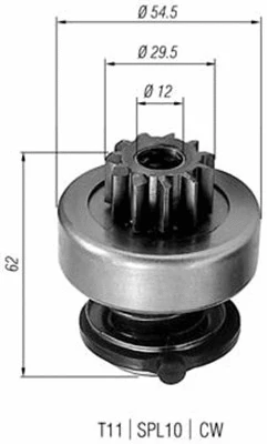 Pinion, starter (940113020217)