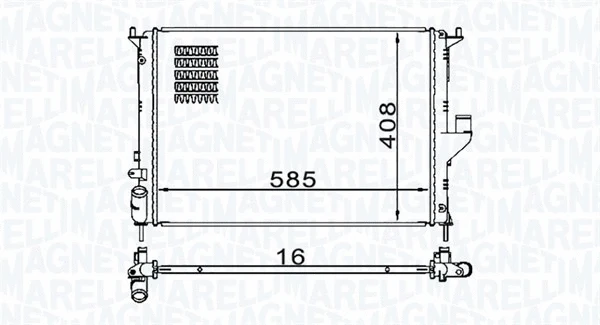 Radiator, engine cooling (350213160900)