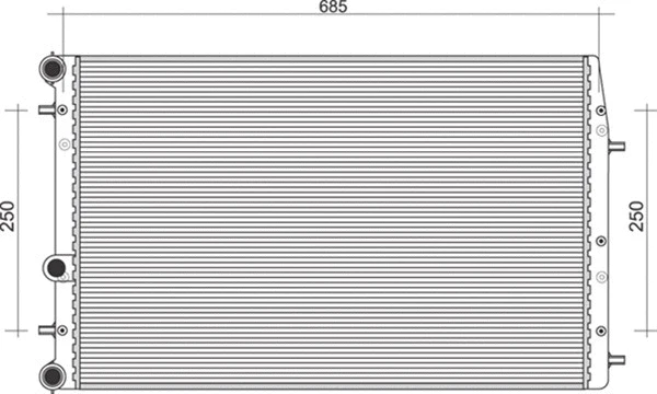Radiator, engine cooling (350213850000)