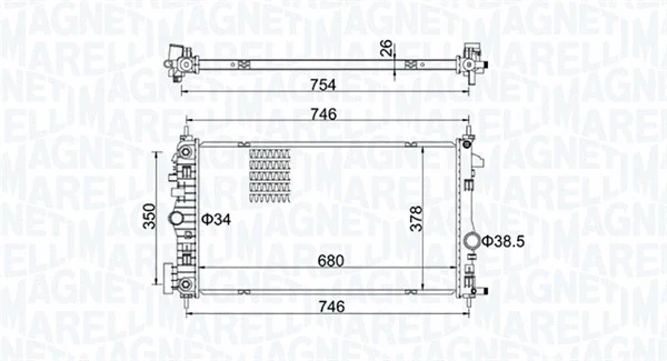 Radiator, engine cooling (350213152300)