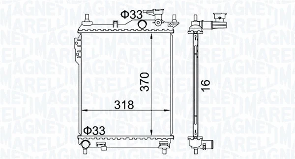 Radiator, engine cooling (350213162400)