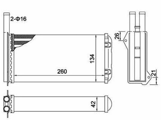 Heat Exchanger, interior heating (359000301900)