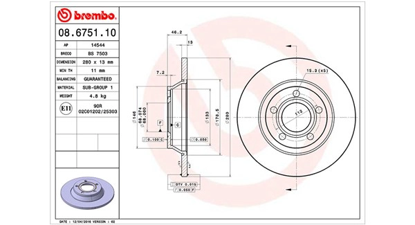 Brake Disc (360406001500)